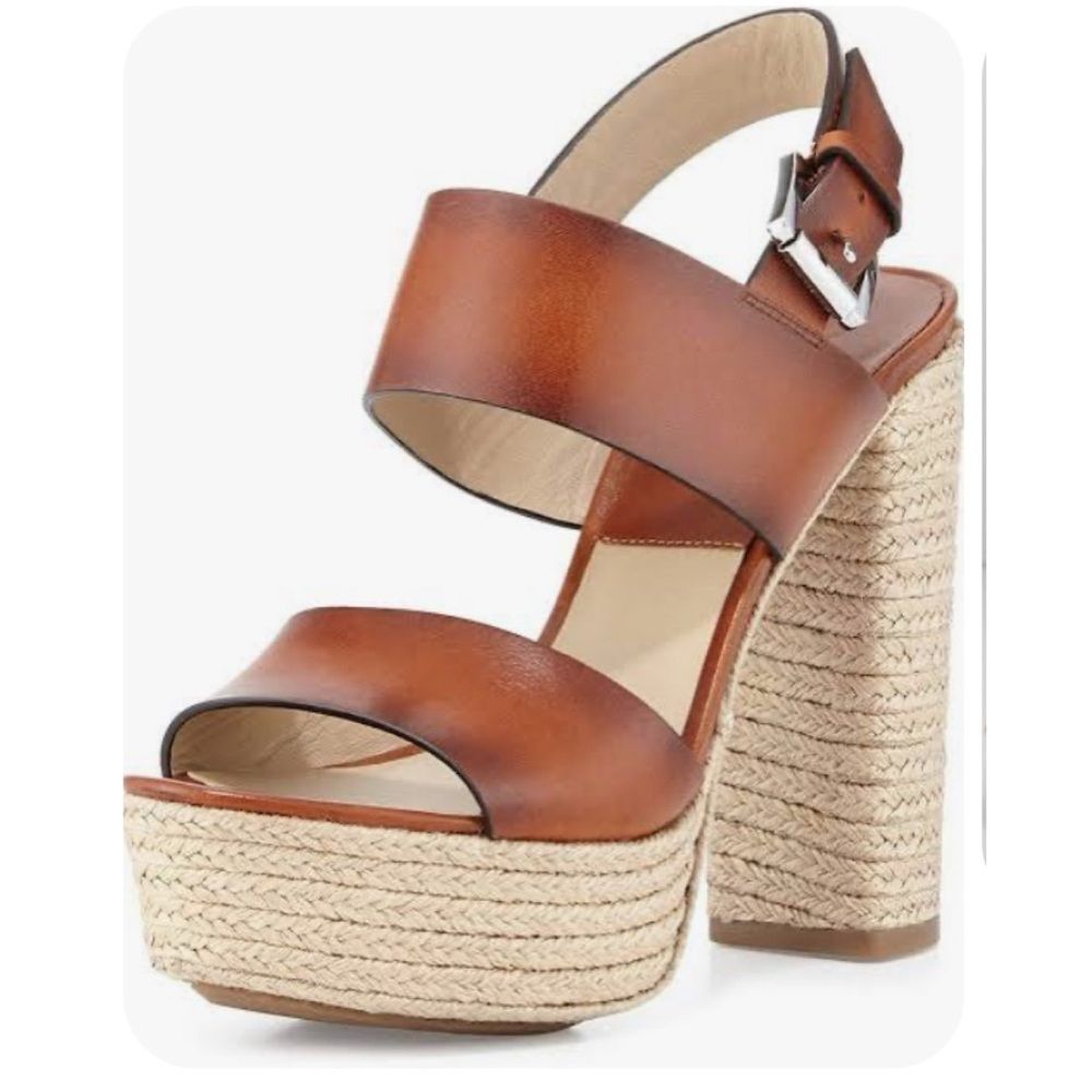 Michael Kors  Collection Summer
Leather Jute Sandal Size 10.5~ Like New - Picture 3 of 11